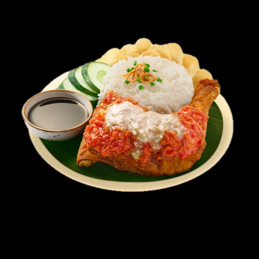 Ayam Gepuk with Sambal Gajus